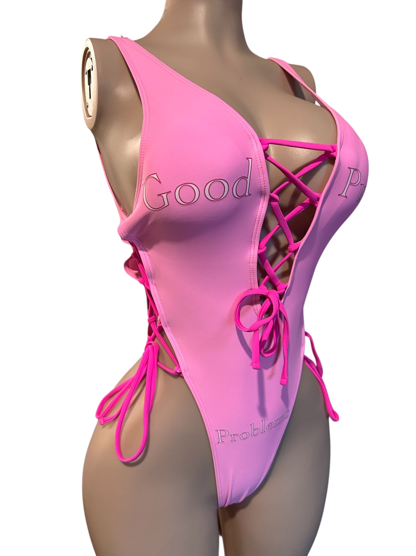 Pink Deep V one piece GPP