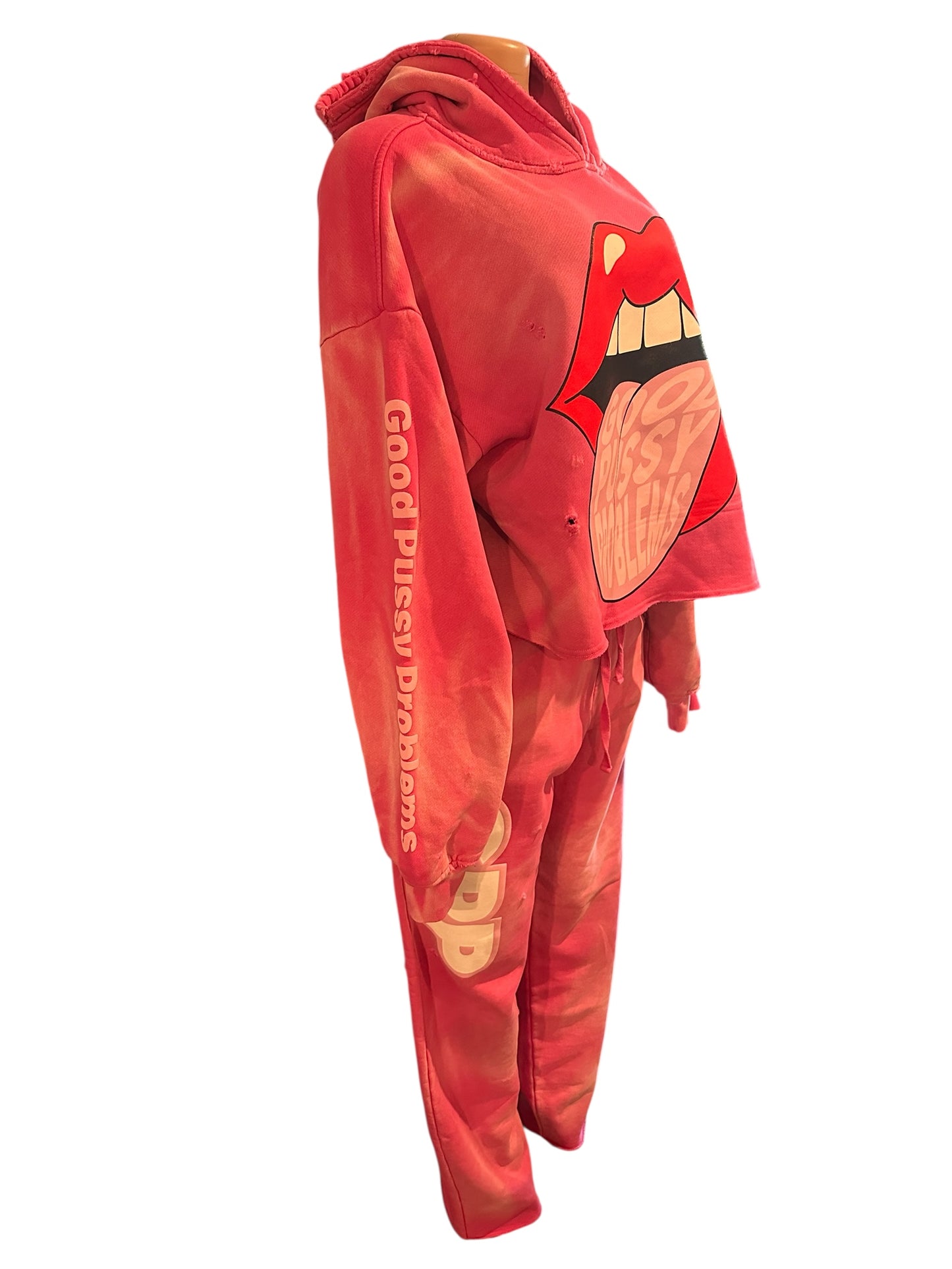 Thick GPP sweatsuits with cuts in back